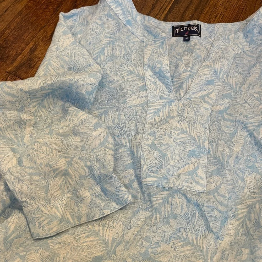 Michaels linen coverup xs tunic dress